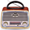 Radio Portátil Vintage D-Tech - AM/FM/SW, Bluetooth, Recargable