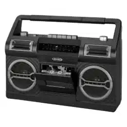 Mini Boombox Portátil Retro Jensen MCR 500 - (Cassette, AM/FM Radio, AUX)